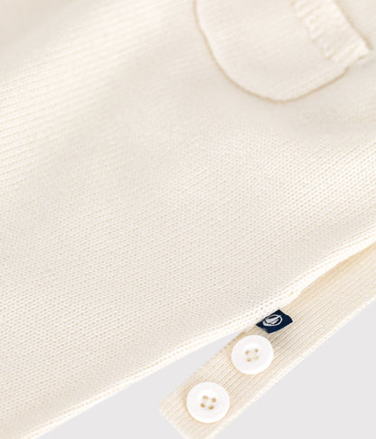 Salopette bébé unie en tricot laine et coton