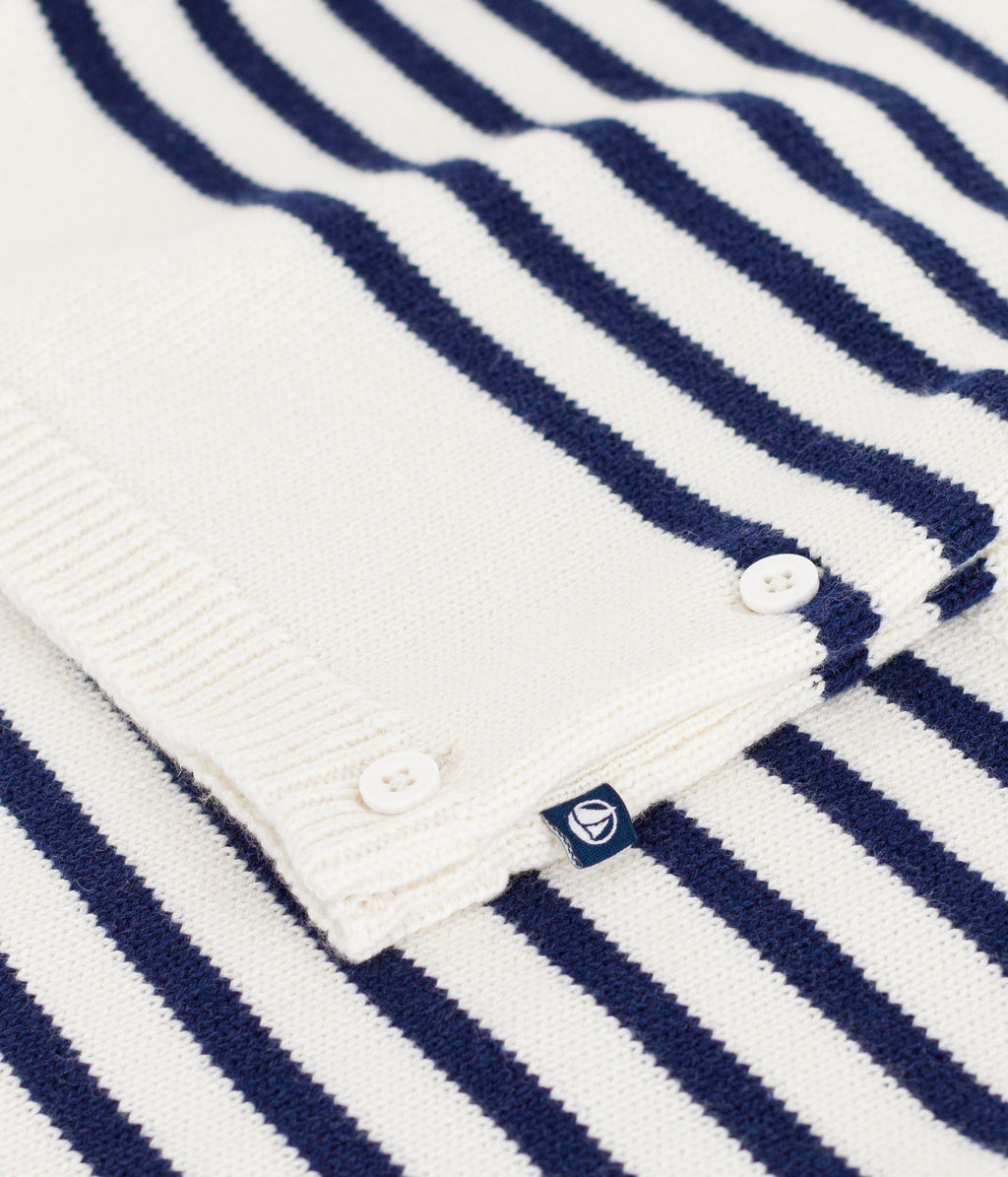 Ensemble 2 pièces bébé rayure marinière en tricot – Z1
