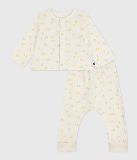 Ensemble 2 pièces bébé en coton imprimé poussins