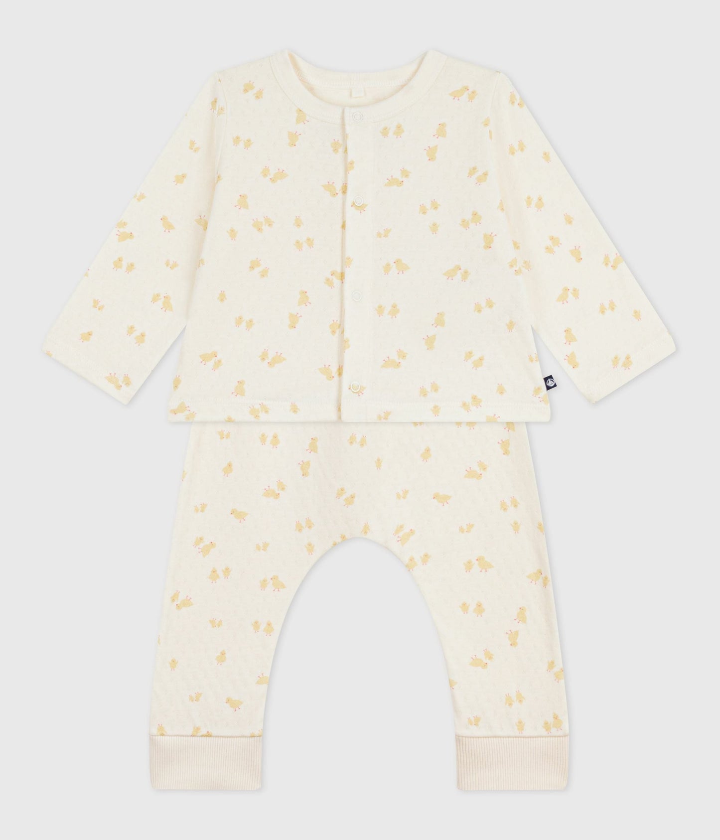 Ensemble 2 pièces bébé en coton imprimé poussins
