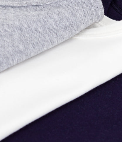 Lot de tee-shirts enfant en coton manches courtes unis