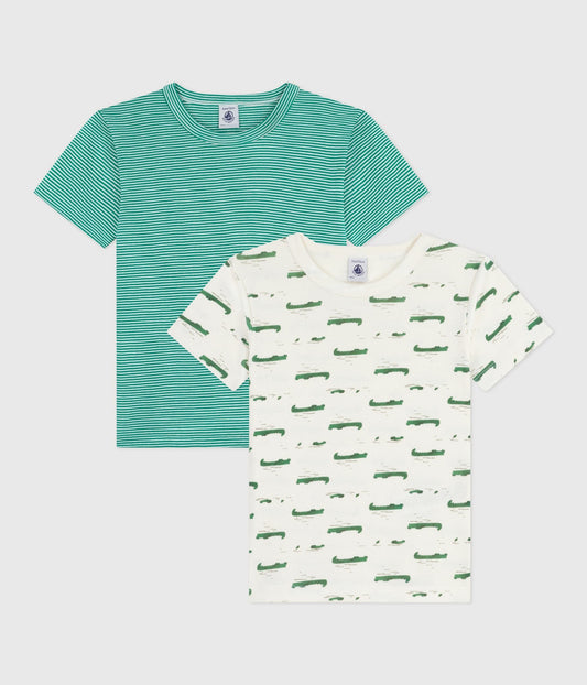Lot de tee-shirts enfant en coton manches courtes imprimé