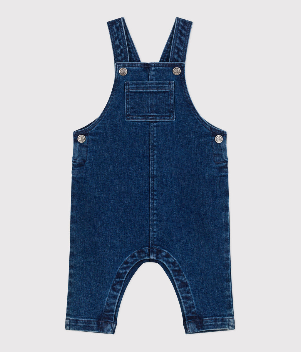 Salopette bébé en jean élasthanne jambes longues – F1