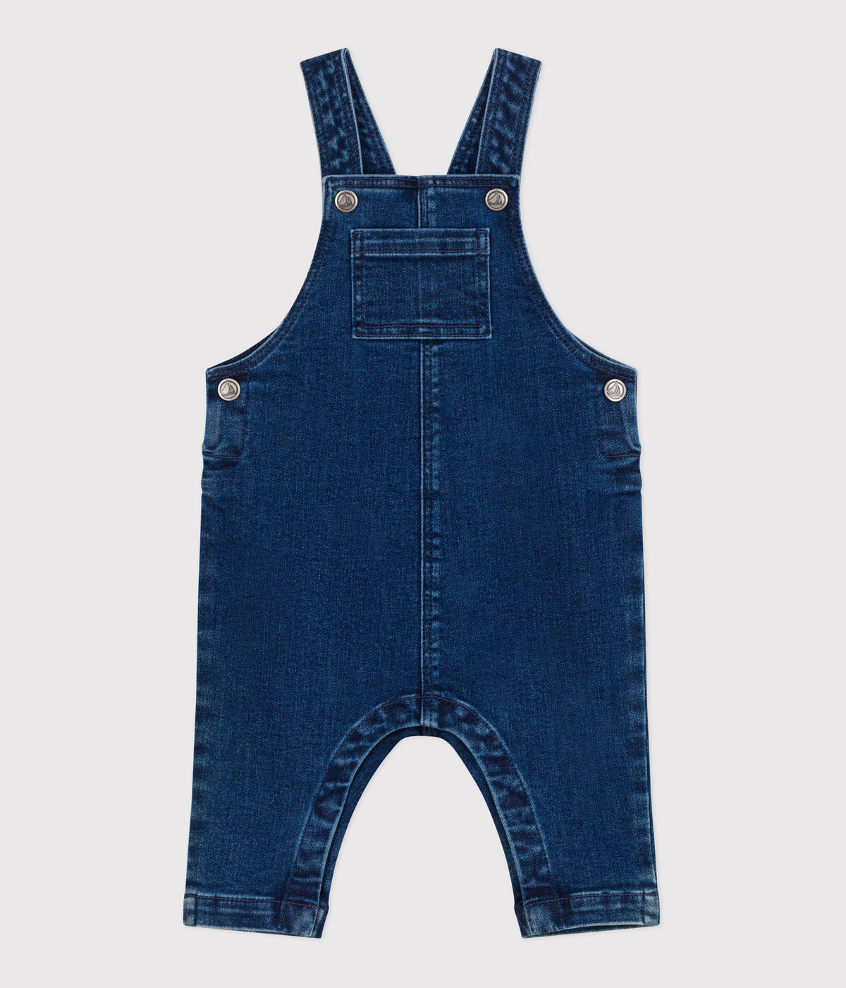 Salopette bébé en jean élasthanne jambes longues – F1