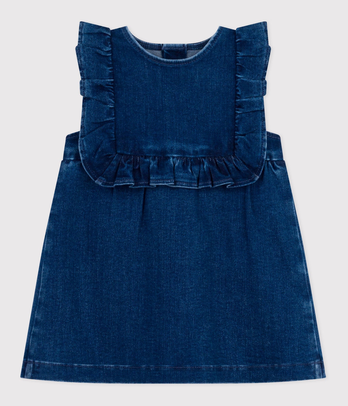 Robe bébé sans manche en denim