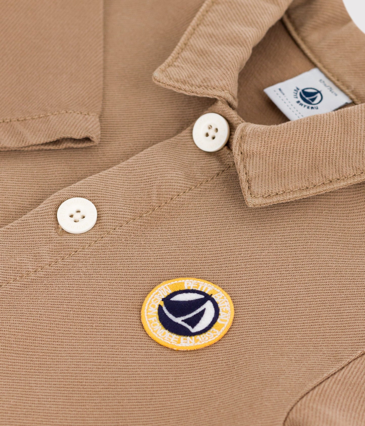 Combinaison longue bébé en coton uni, style pompiste