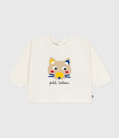 Tee-shirt bébé en coton à manches longues