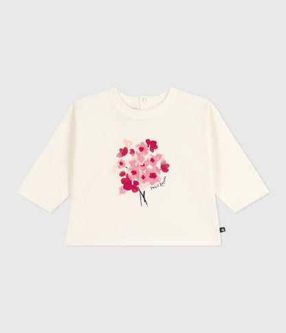 Tee-shirt bébé en coton à manches longues