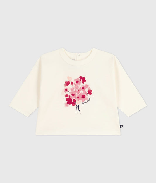 Tee-shirt bébé en coton à manches longues