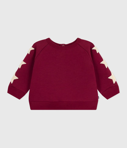 Sweatshirt bébé en coton doux et chaud motif étoiles