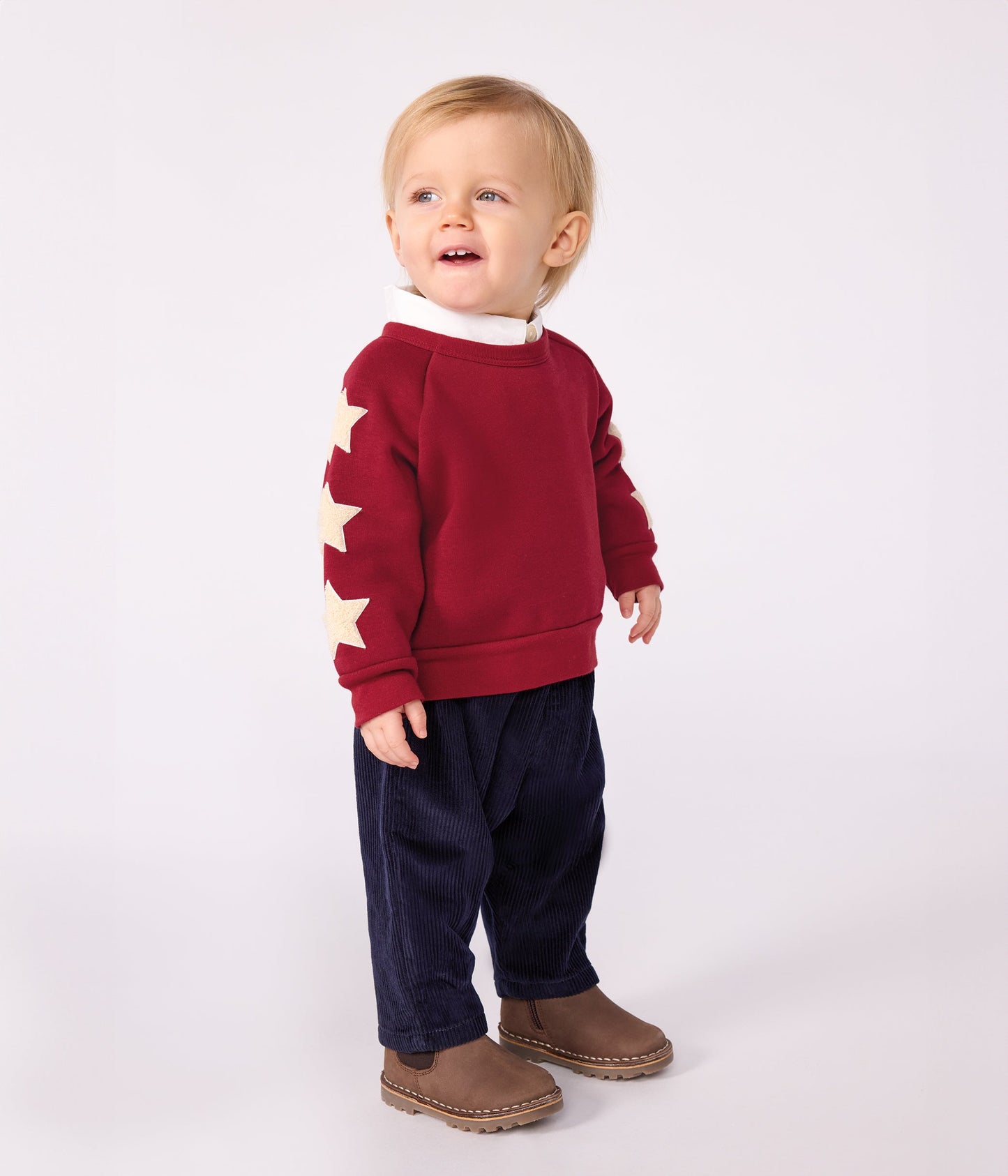 Sweatshirt bébé en coton doux et chaud motif étoiles