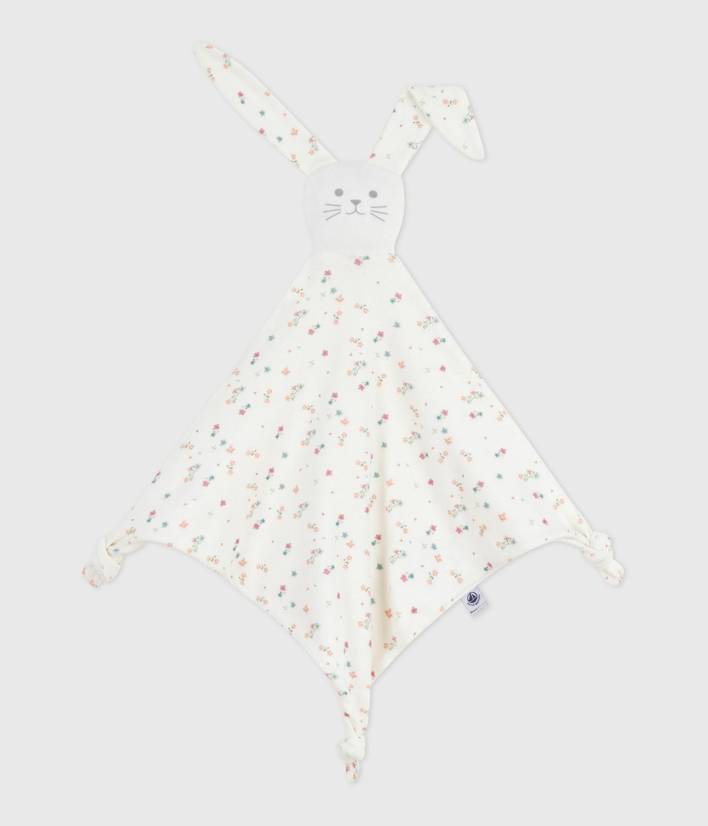 Doudou bébé en coton imprimé fleuri