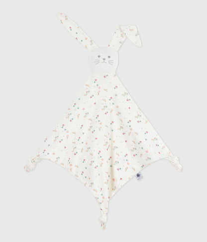 Doudou bébé en coton imprimé fleuri