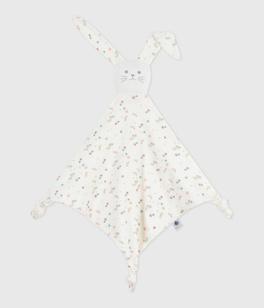 Doudou bébé en coton imprimé fleuri
