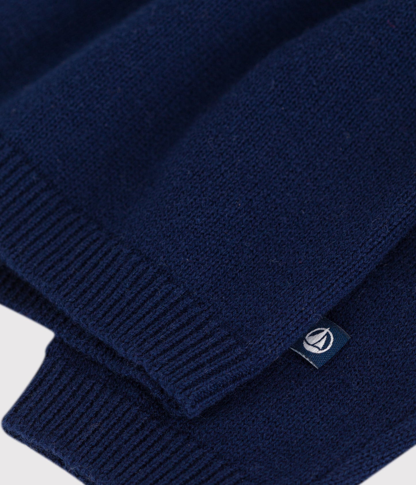 Cardigan bébé en tricot laine et coton uni à col