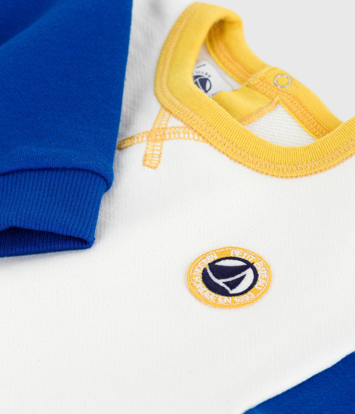 Sweatshirt bébé en coton colorblock