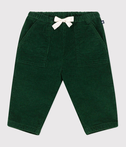 Pantalon bébé en velours uni