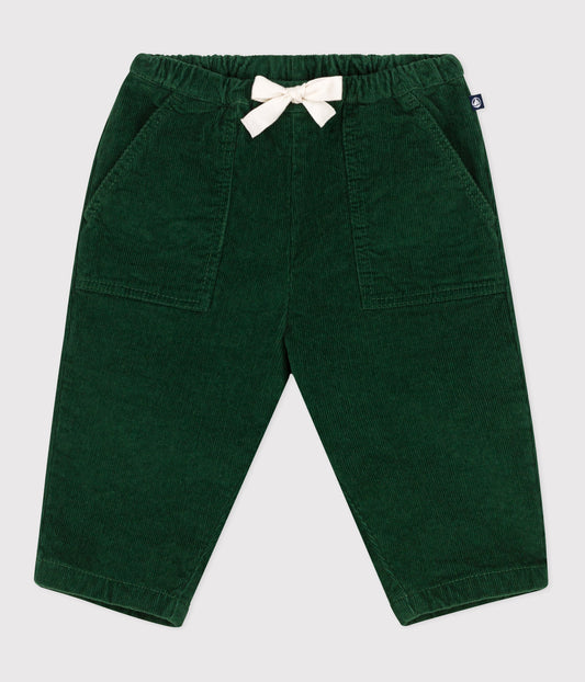Pantalon bébé en velours uni