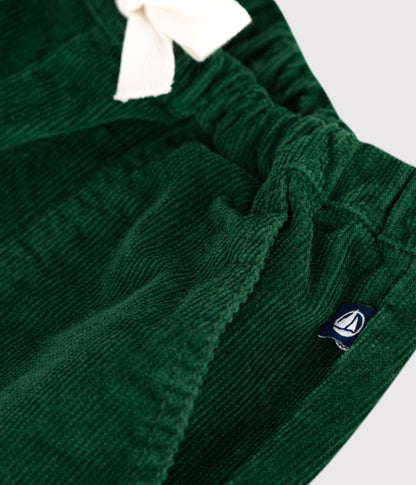 Pantalon bébé en velours uni