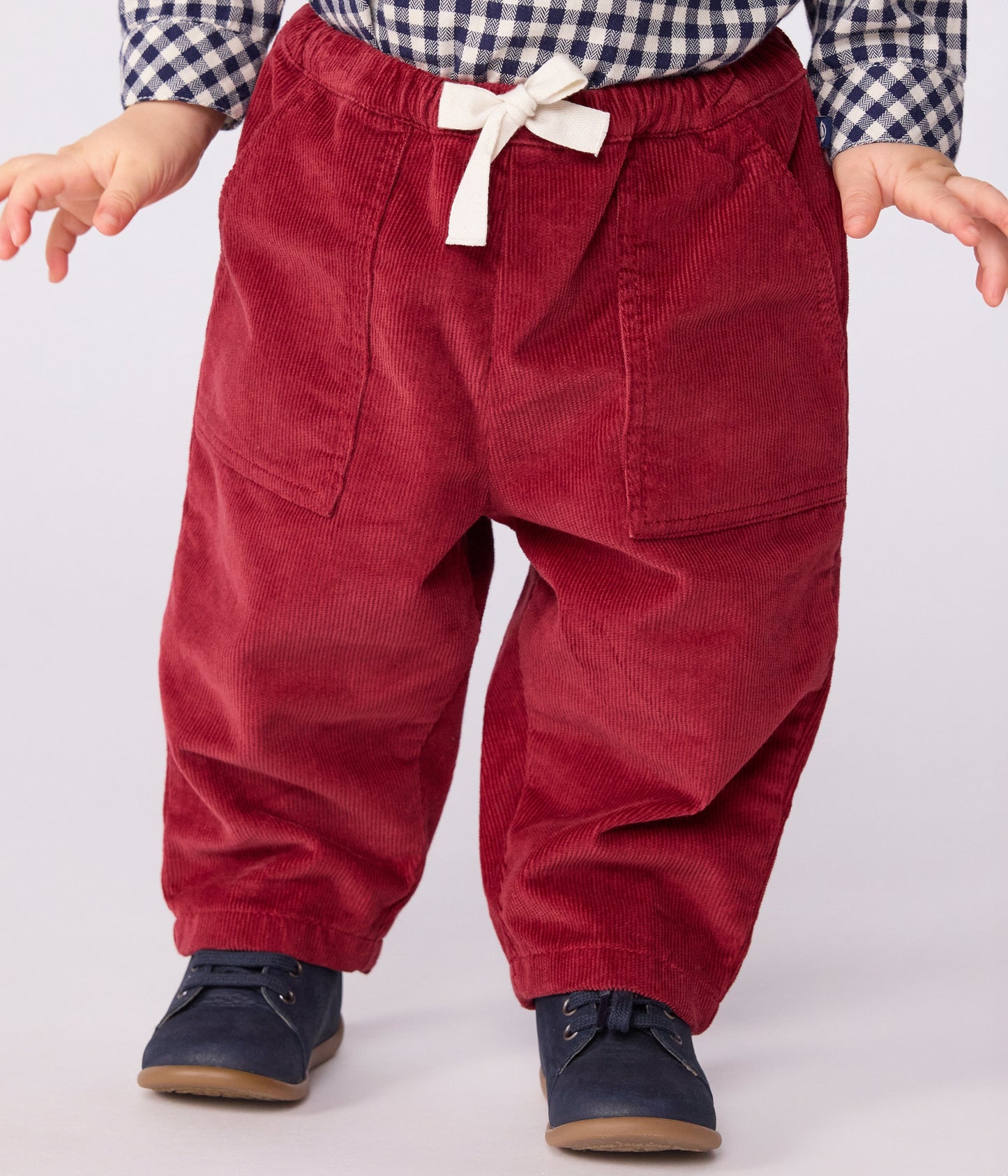 Pantalon bébé en velours uni