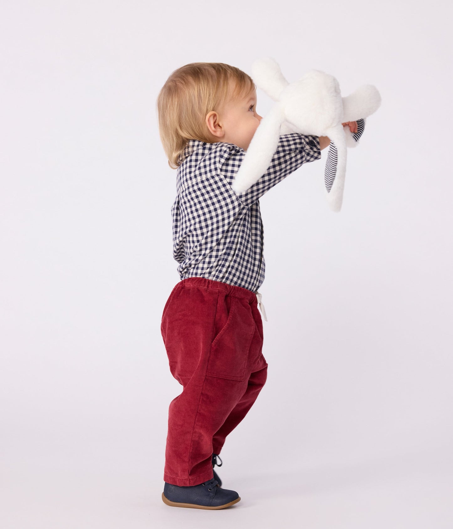Pantalon bébé en velours uni