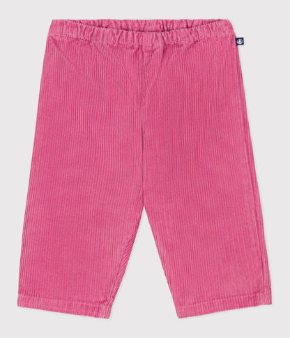 Pantalon bébé en velours uni