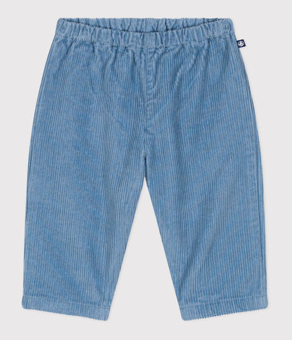 Pantalon bébé en velours uni