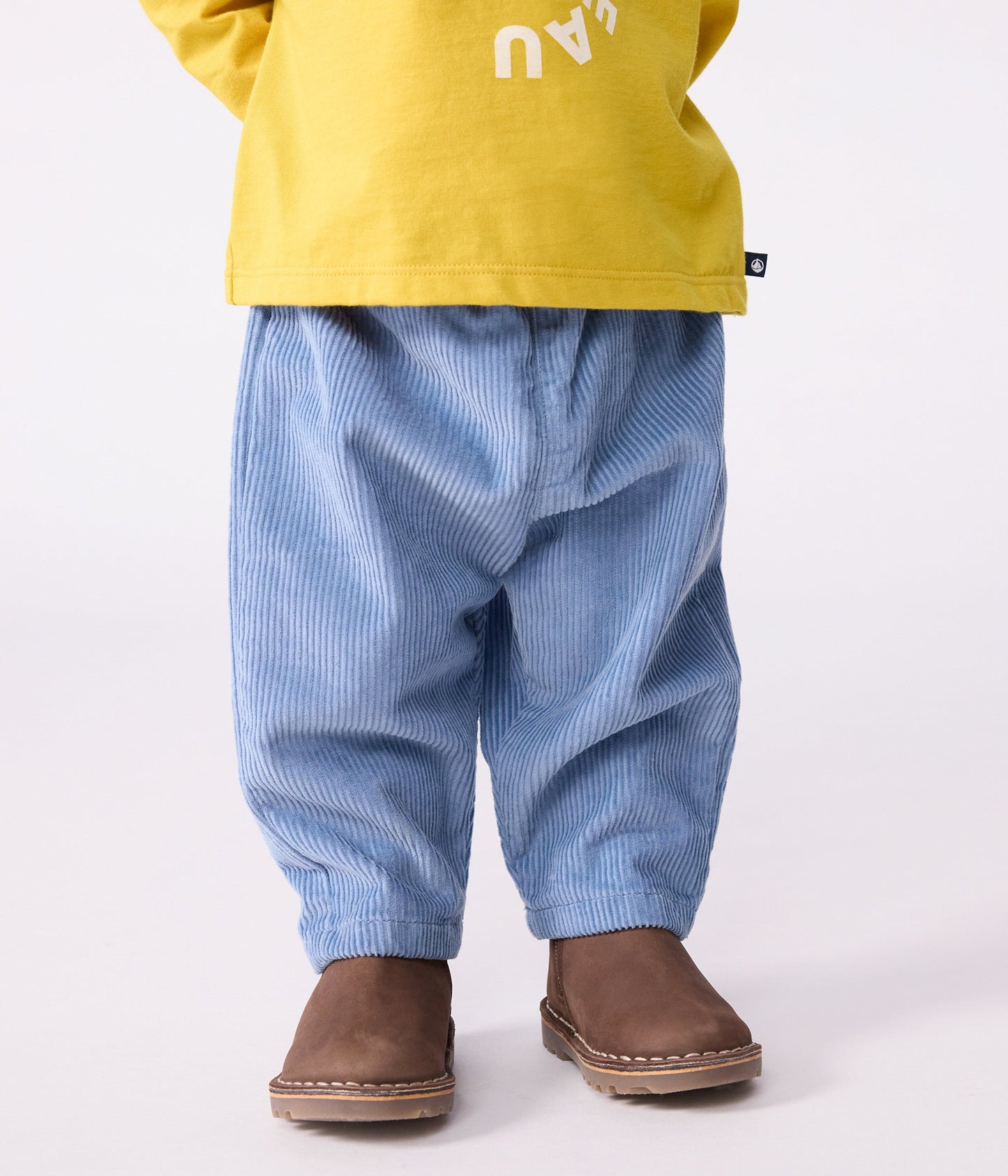 Pantalon bébé en velours uni