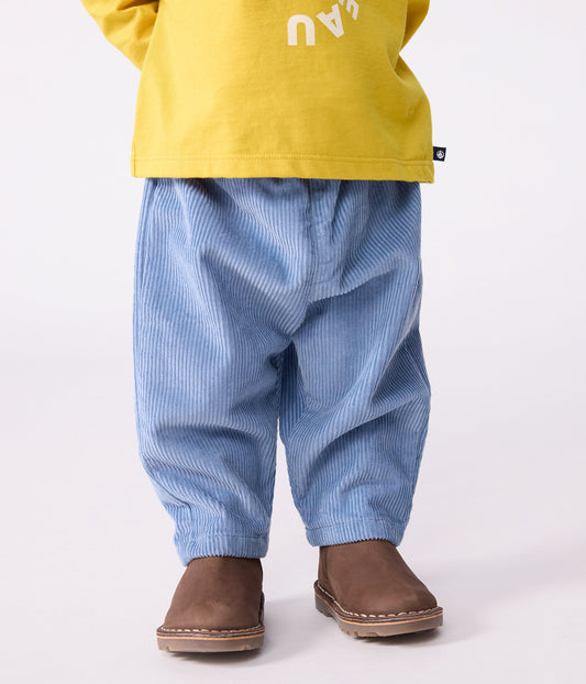 Pantalon bébé en velours uni