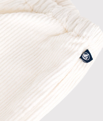 Pantalon bébé en velours uni