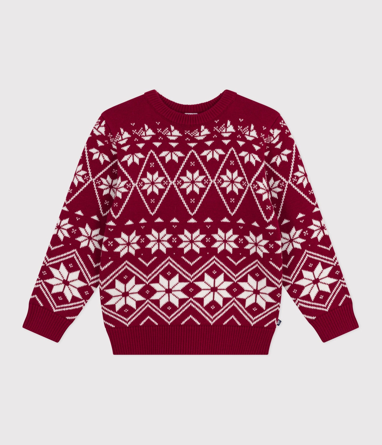 Pull enfant en laine et coton à motifs