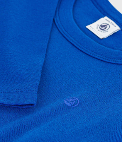 Tee-shirt enfant manches longues en coton uni