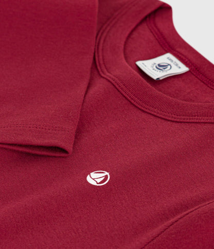 Tee-shirt enfant manches longues en coton uni