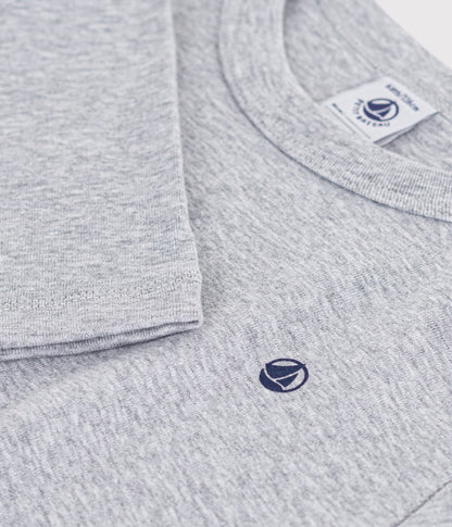 Tee-shirt enfant manches longues en coton uni