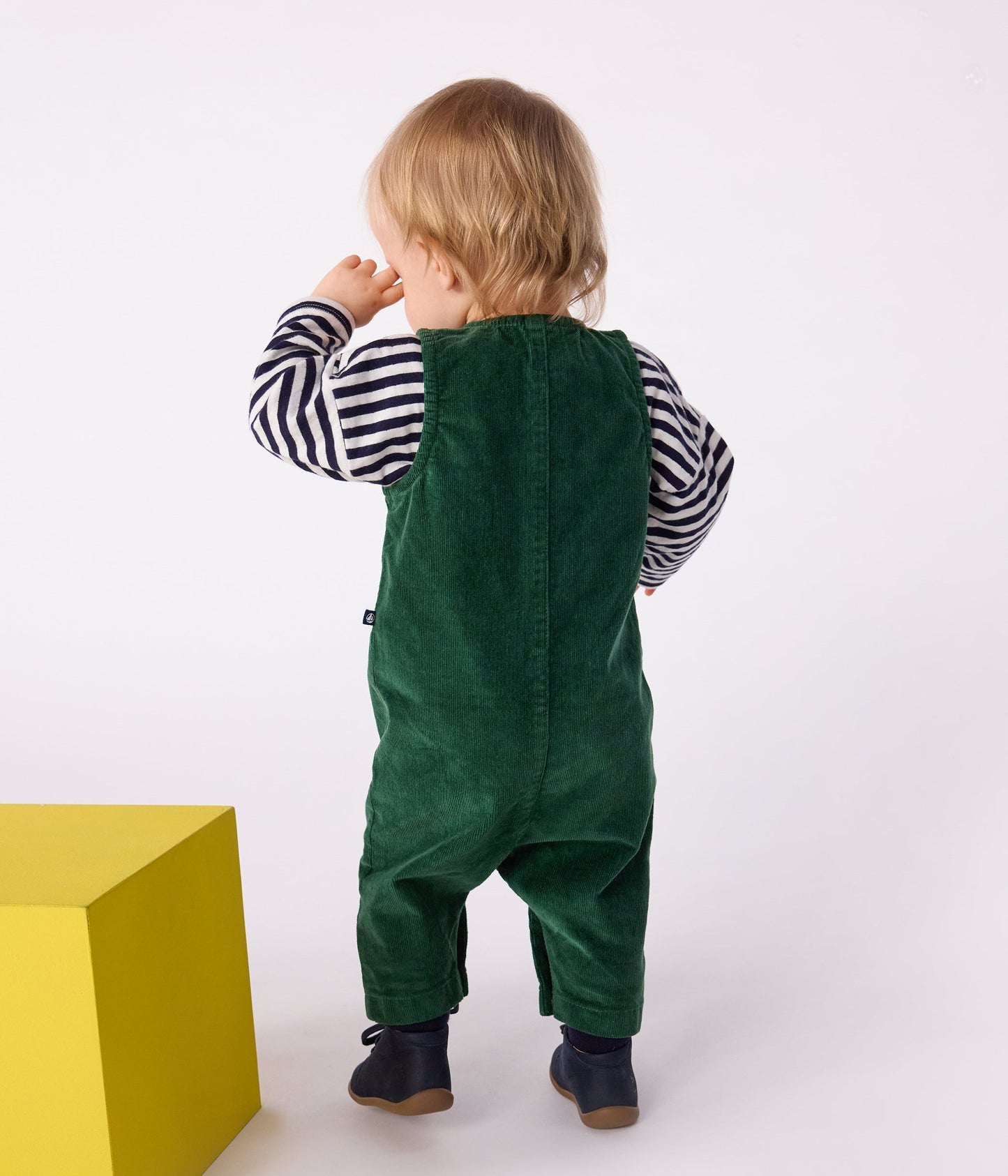 Combinaison longue bébé en velours uni