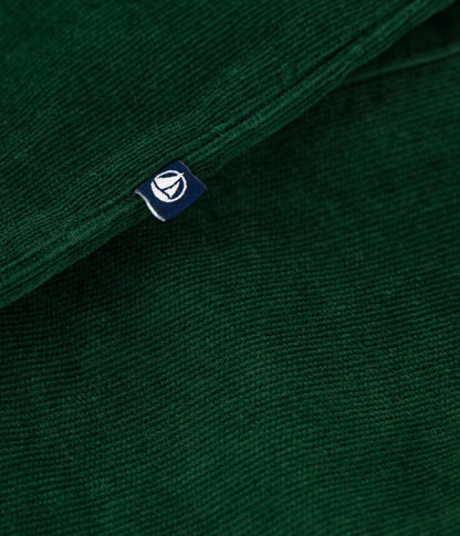 Combinaison longue bébé en velours uni