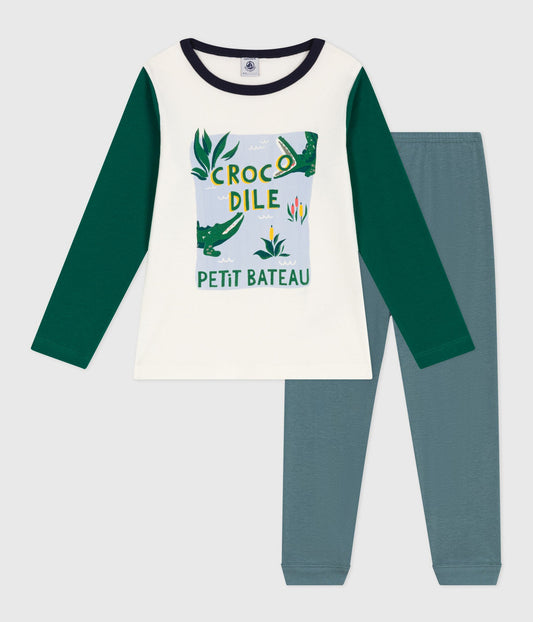 Pyjama enfant en coton bicolore
