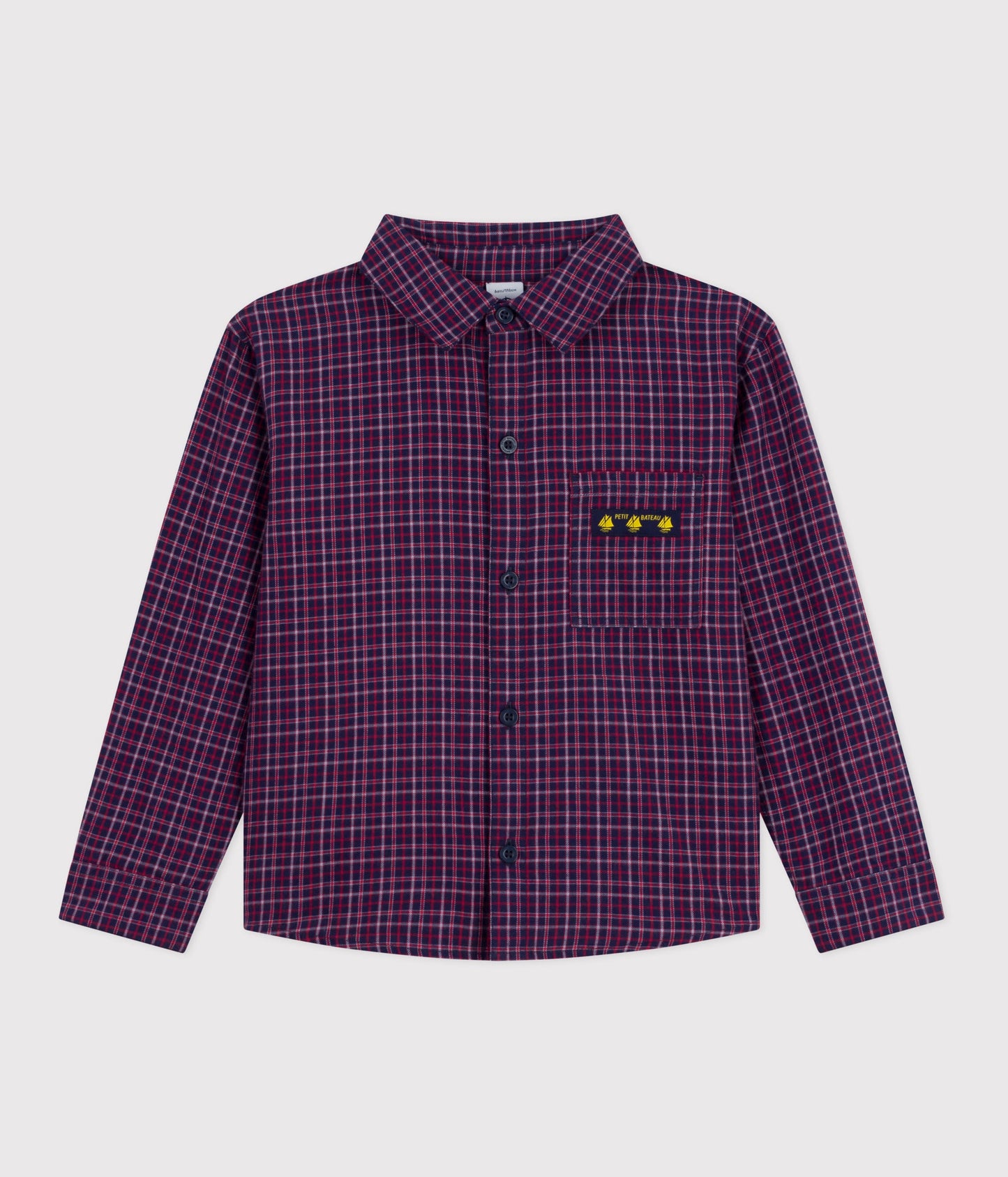 Chemise enfant en flanelle à carreaux