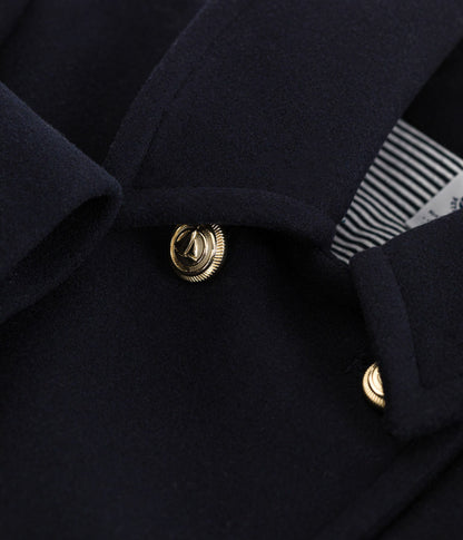 Caban enfant en draps de laine uni