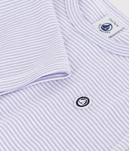 Tee-shirt bébé en coton à manches longues, rayé