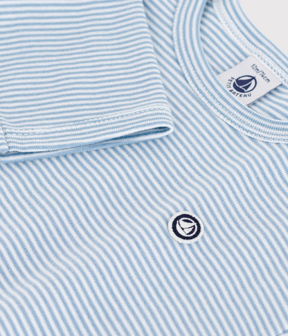 Tee-shirt bébé en coton à manches longues, rayé