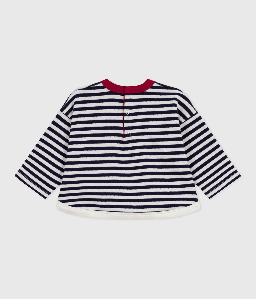 Tee-shirt bébé en coton à manches longues, rayé – D1