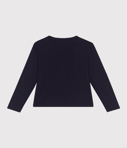 Cardigan enfant en coton uni – D1