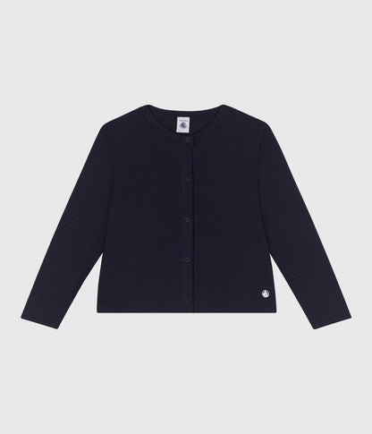 Cardigan enfant en coton uni – F1