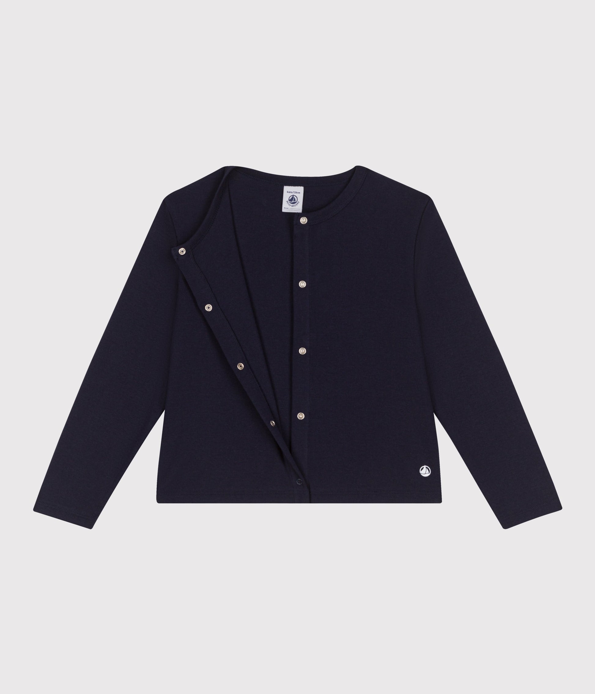 Cardigan enfant en coton uni – F2