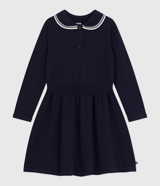 Robe enfant manches longues en coton