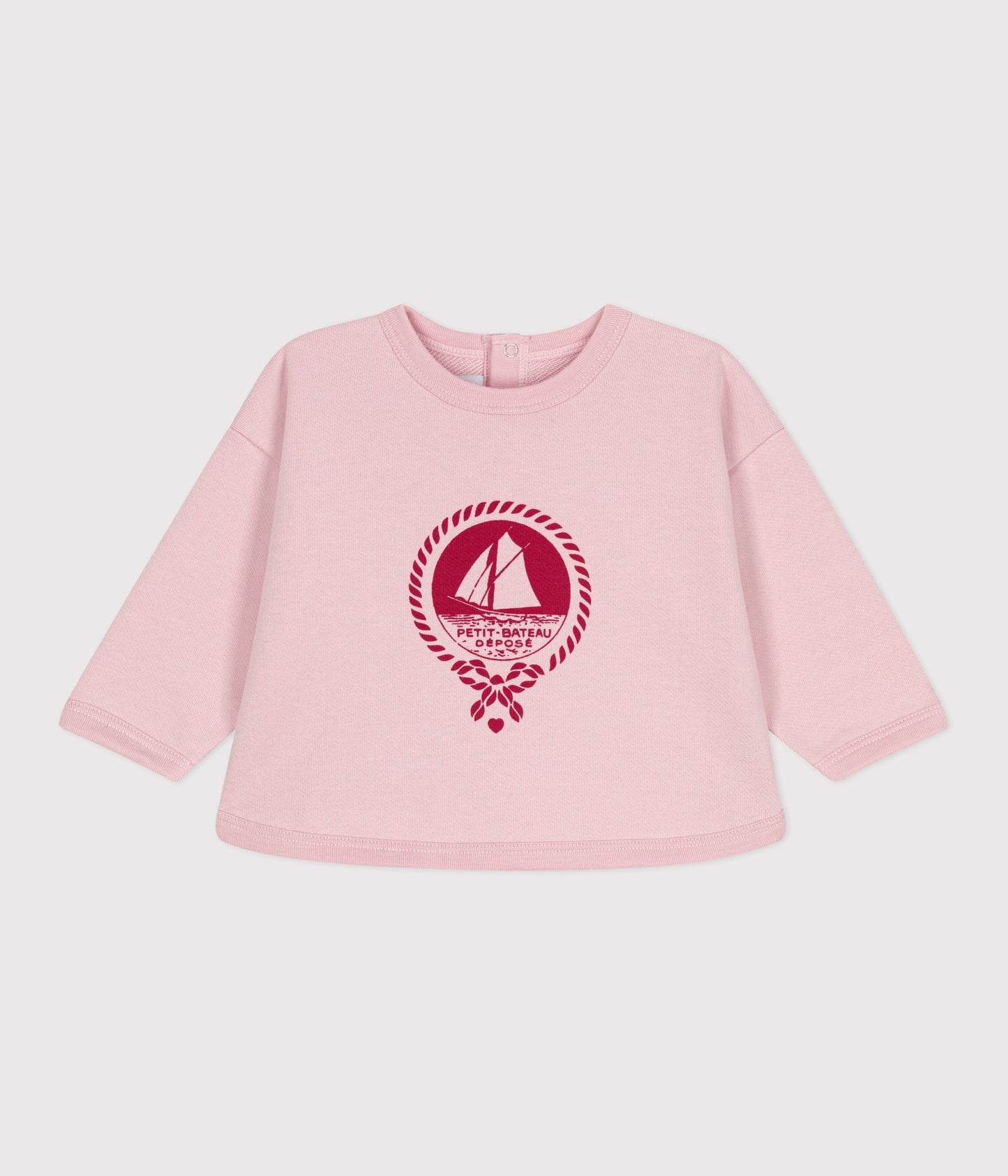 Sweatshirt bébé en coton motif Petit Bateau vintage