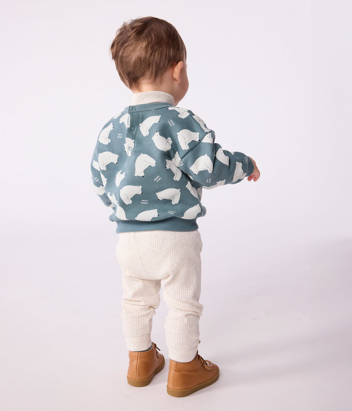 Sweatshirt bébé en coton imprimé ours