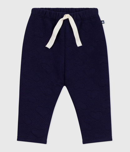 Pantalon bébé en coton épais à motifs cœurs