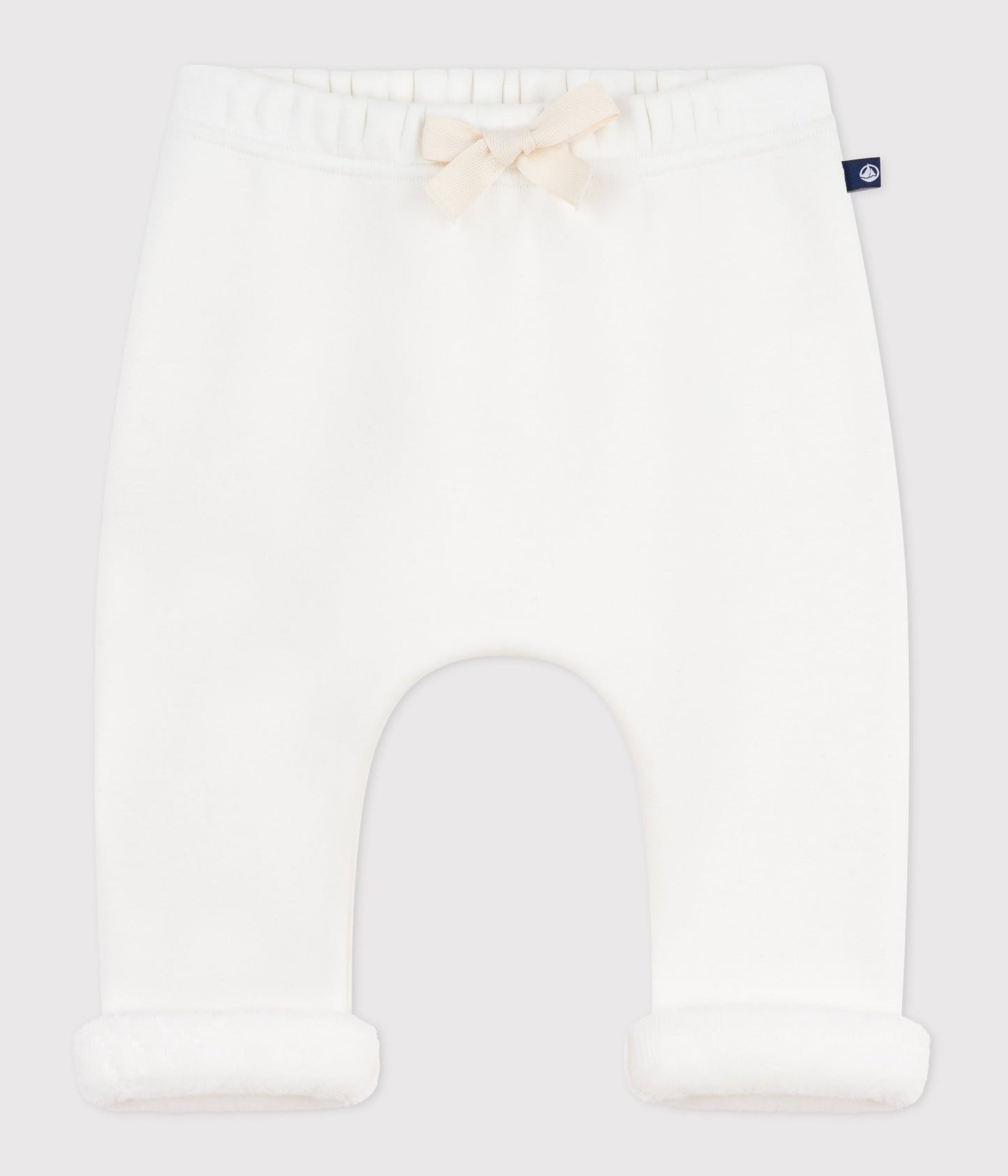 Pantalon bébé en coton doux et chaud uni